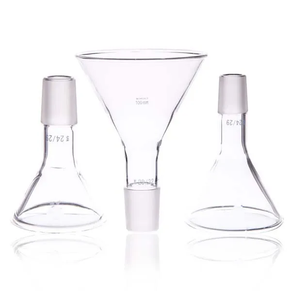 Wholesale 50mm - 150mm Clear Glass Funnel w/ Standard Connector Lab Glassware CA