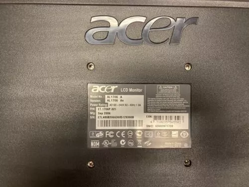 Monitor video LCD Acer AL1706 AS - VGA 1280x1024 3