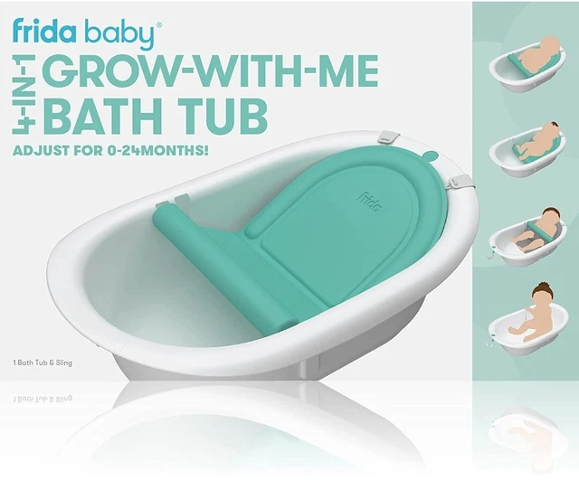 4-In-1 Grow-With-Me Bath Tub by Frida Baby Transforms Infant Bathtub to Toddler