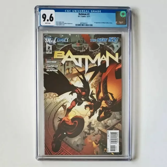 🦇 BATMAN #2 CGC 9.6 The New 52! 2011 DC 1st App William Cobb as Talon 1ST PRINT