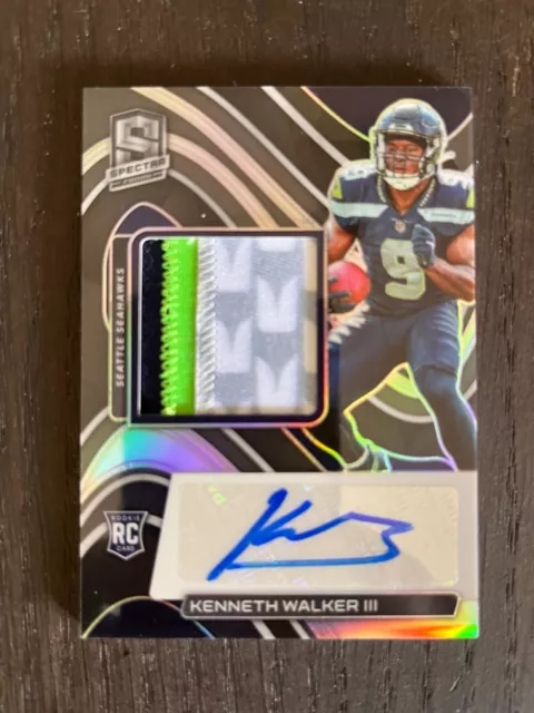 2022 Panini Spectra KENNETH WALKER III RPA Rookie Patch Auto /125 Beauty Patch!