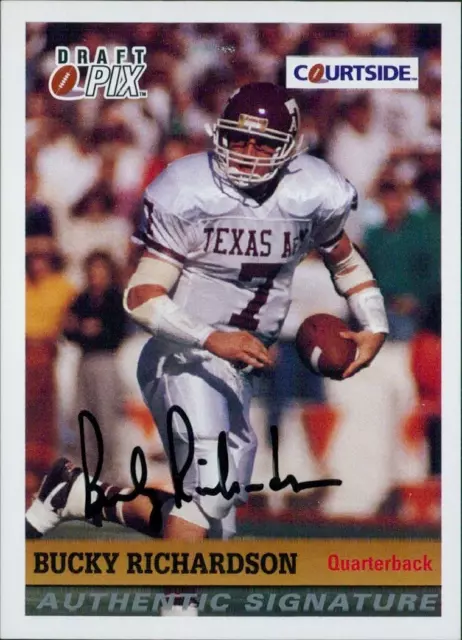 Bucky Richardson Texas A&M Aggies Signed 1992 Courtside Draft Pix Card #66