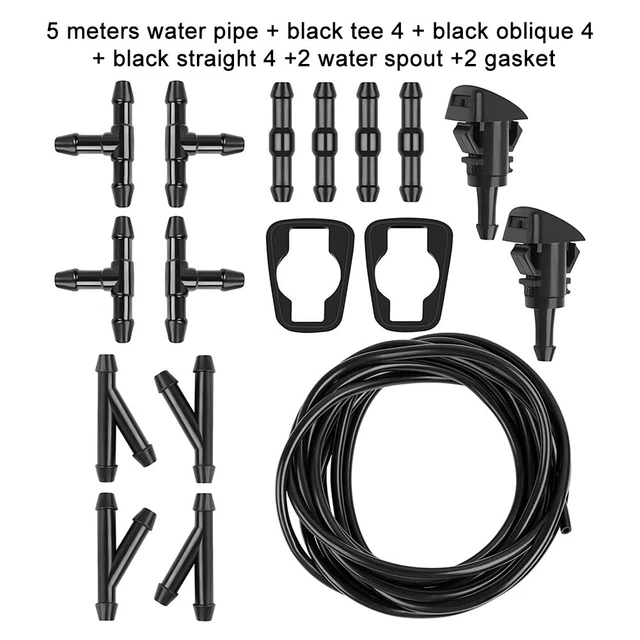 Click&Fit Boquillas limpiaparabrisas compatibles con Toyota Corolla 1993-2008, RAV4 2001-2005, Camry 1992-2006, Highlander 2001-2007 - Reemplaza 8538112050