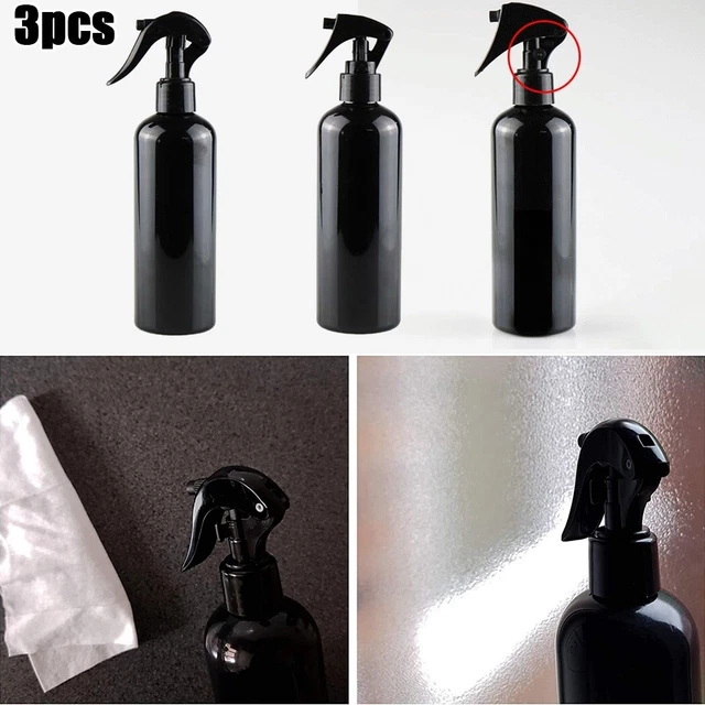 Noir Sprühflaschen Spray Pulvérisateur 3 Pièce 300 ML Coiffeur Vide Recharge