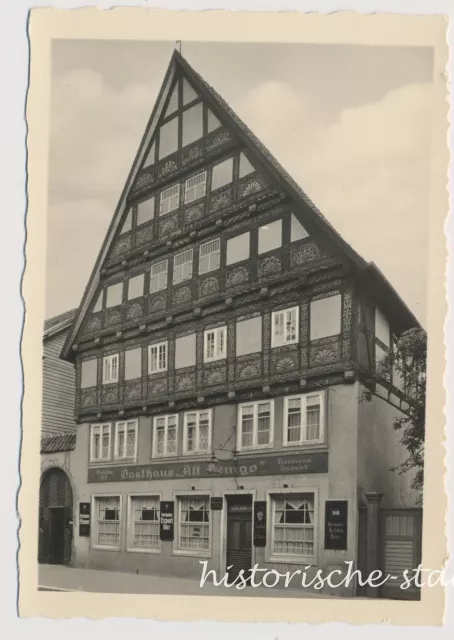 Lemgo 1935 - inn Alt-Lemgo - Herford export beer DAB - old photo 1930s