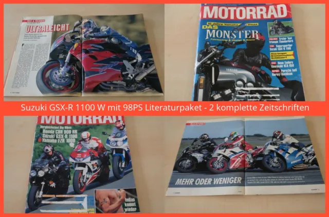 Suzuki GSX-R 1100 W mit 98PS Literaturpaket - 2 komplette Zeitschriften