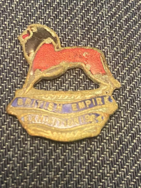 Vintage Antique 1924 the British Empire Exhibition Enamel Badge Rare