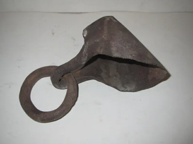 ANTIQUE WROUGHT IRON HAND FORGED MADE BLACKSMITH MADE 2" LOOP POST Shackle