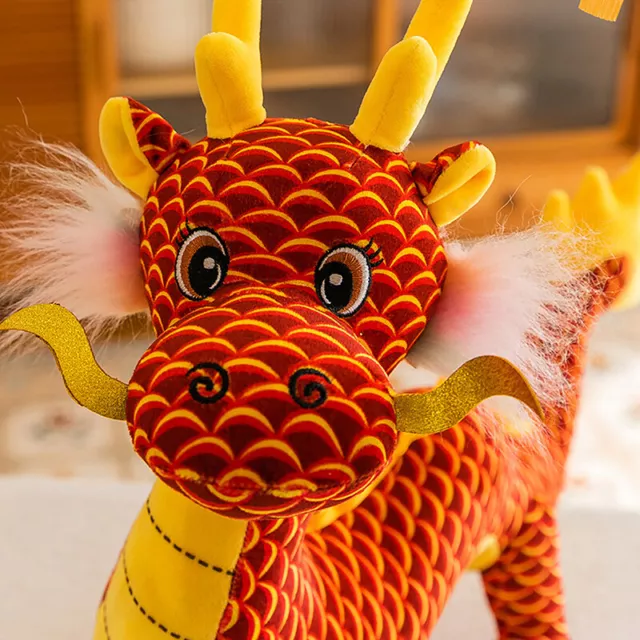 2024 New Chinese Dragon Plush Toy Soft Stuffed Animal Dragon Doll Mascot To TOP2