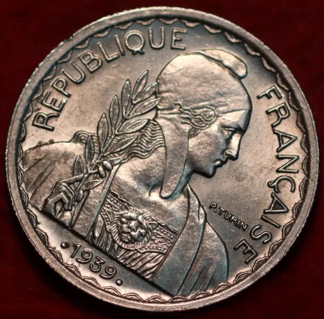 Uncirculated 1939 French Indo-China 20 Cents Foreign Coin
