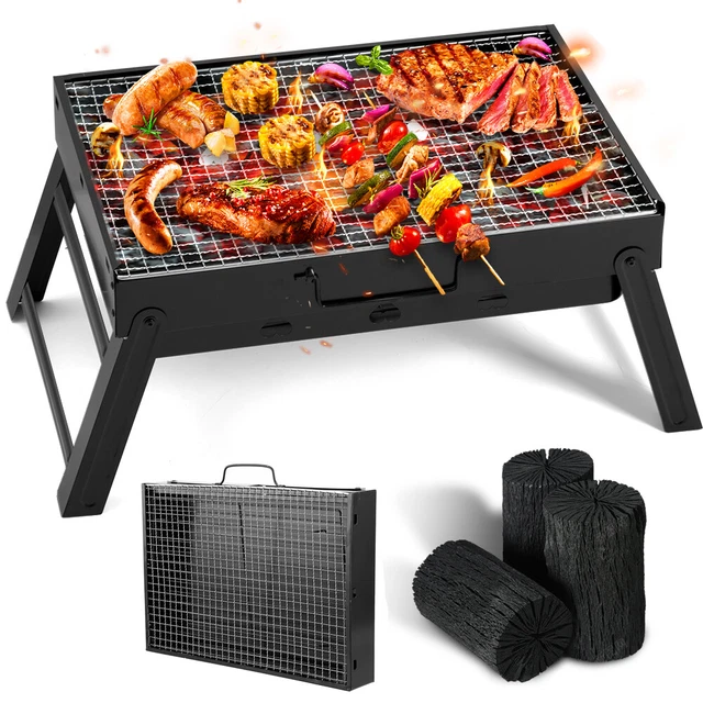 Holzkohlegrill BBQ Standgrill Tragbar Picknickgrill Klappgrill Campinggrill