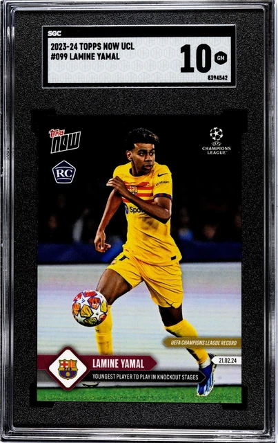 23-24 TOPPS NOW #099 LAMINE YAMAL RC UEFA CHAMPIONS LEAGUE SGC 10 FC