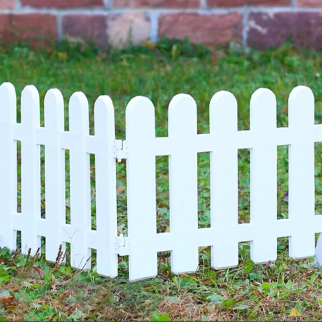 (50×30cm / 19.7x11.8in)Plastic White Edgings Garden Picket Fence Garden AU