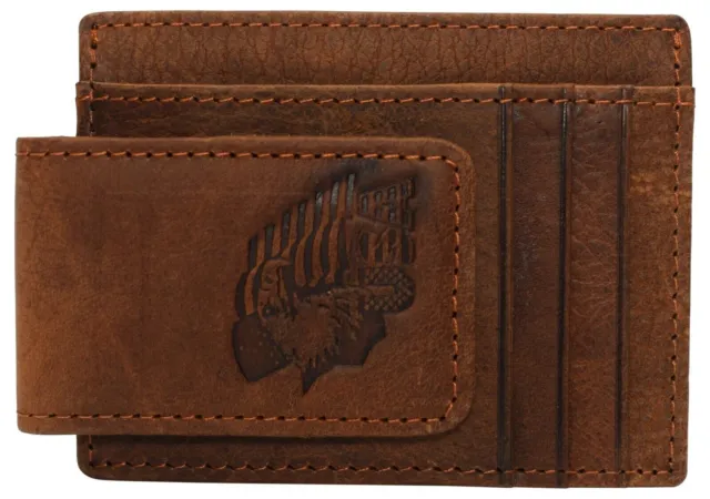 Mens Front Pocket Wallet Money Clip Leather Slim RFID Blocking Magnet Card Case