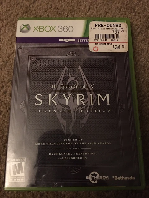 THE ELDER SCROLLS V: Skyrim Legendary Edition (Microsoft Xbox 360, 2013 ...