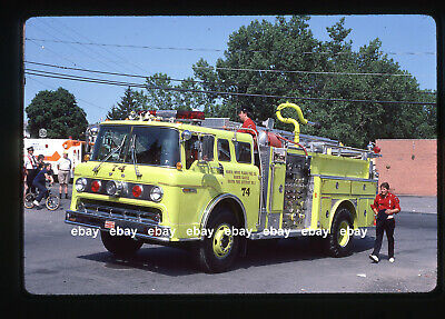 North White Plains NY Ford C Emergency One pumper Fire Apparatus Slide