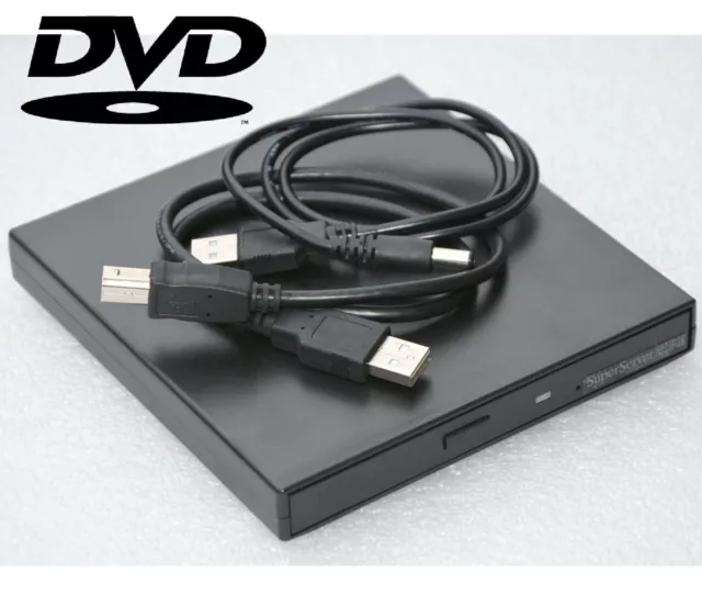 USB DVD Cdrom Drive Executable With Windows 98SE XP 7 8 10 External #LW2