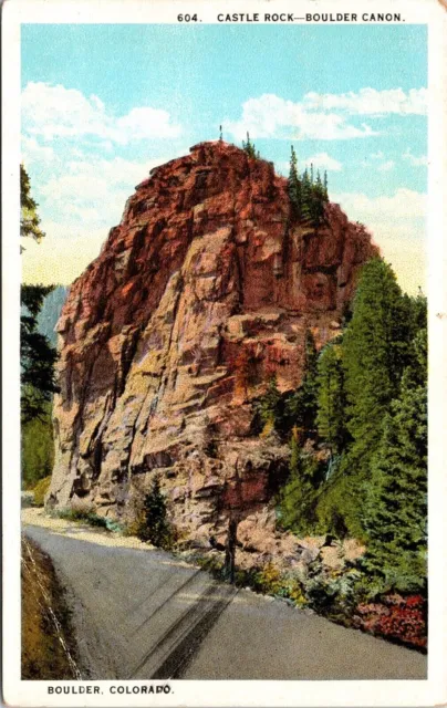 Castle Rock Boulder Canon Colorado CO WB Postcard PM Ridgewood NJ Cancel WOB 1c