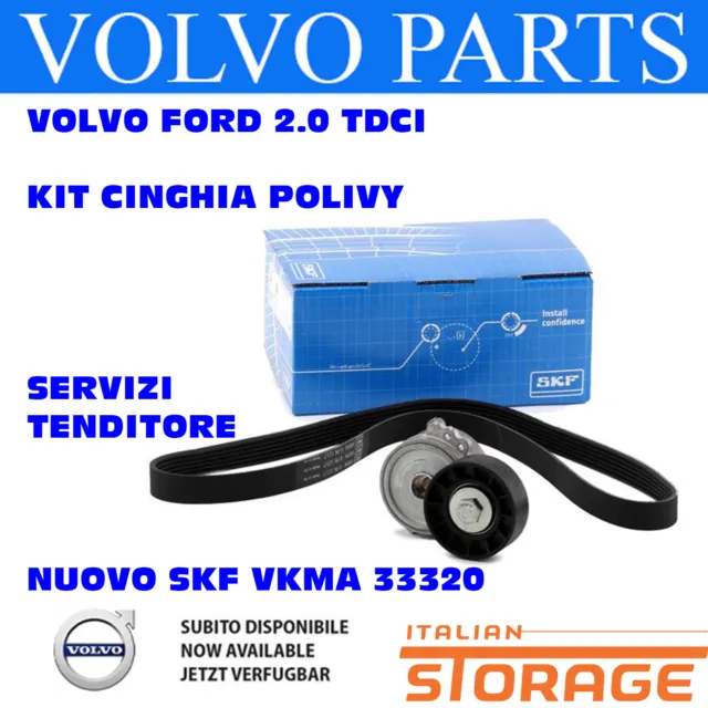 Volvo Ford 2.0 TDCI Set Courroie Polivy Services Tendeur Nouveau SKF VKMA 33320