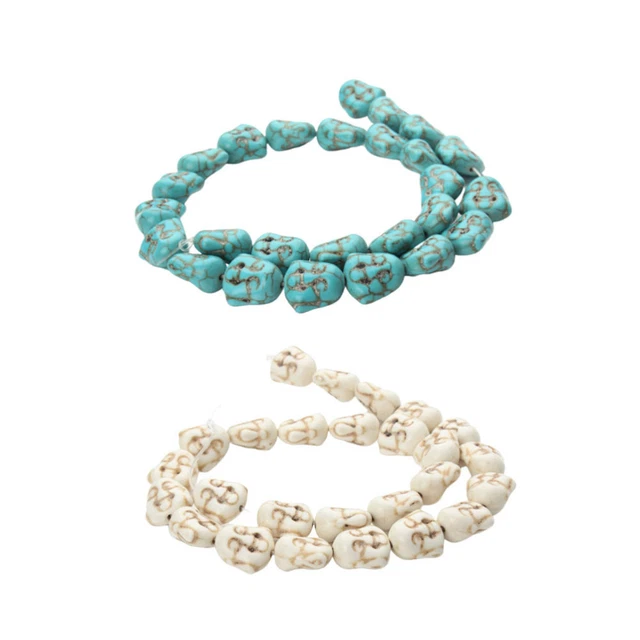2 Pcs Turquoise Beads Necklace Bracelet Stone Loose Crystal Scattered