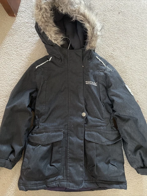 girls warm winter coat age 3-4 years Regatta grey weatherproof warm lined