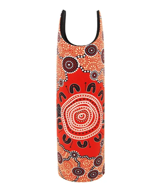 Aboriginal indigenous Art Bulurru Wine Water Bottle Holder The Gathering