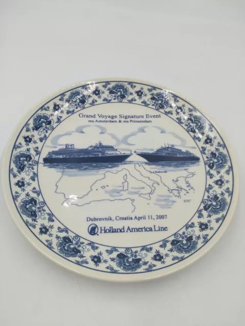 Holland America Line Dubrovnik, Croatia 2007 Grand Voyage Signature Event Plate 3