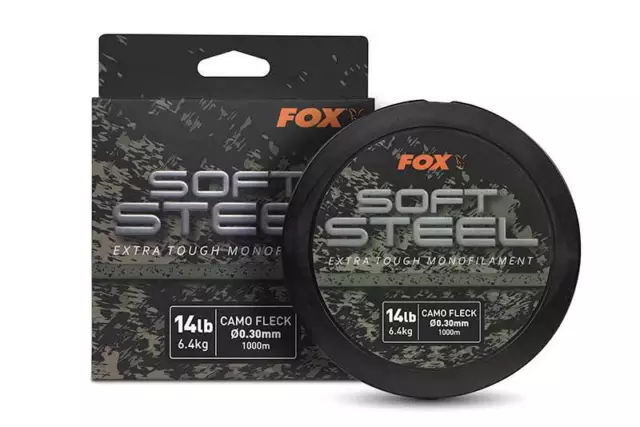 Fox Mainline Soft Steel Fleck Camo Mono Mainline 1000m  All Sizes Carp Fishing