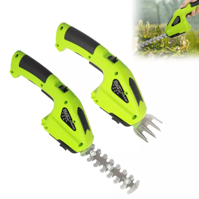 Cordless Grass Shears 7.2V,2-In-1 Electric Small Hedge Trimmer,Portable Handheld 3