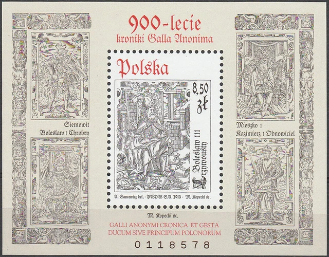 Poland 2013 - Chronicle of Gall Anonim - Fi bl 248 MNH**