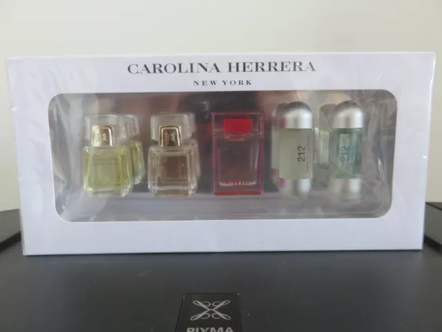 Superbe Coffret De 5 Miniatures De Parfum Carolina Herrera Neuf En Boite
