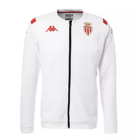 Veste Football Kappa AS Monaco Blanche Taille XXL Neuf et Authentique