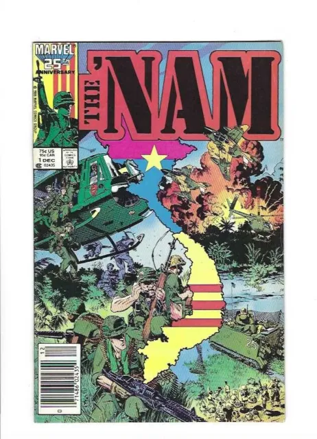 THE NAM #1  Vietnam War Series, Michael Golden, newsstand 8.5 VF+, 1986 Marvel