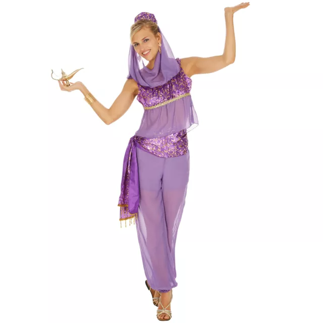 Orient Kostüm Frauen Karneval Fasching Halloween Aladin Prinzessin Dress lila 2