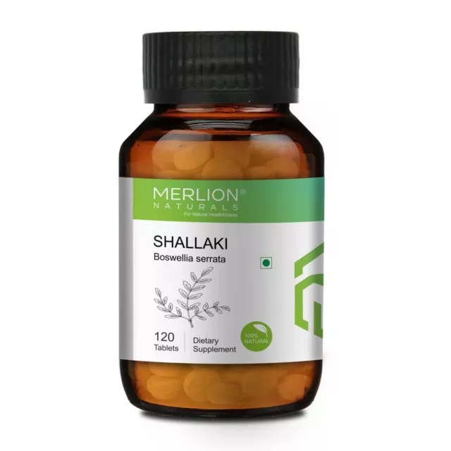 Shallaki Tablets (Boswellia serrata), 500mg x 120 Tablets By Merlion Naturals