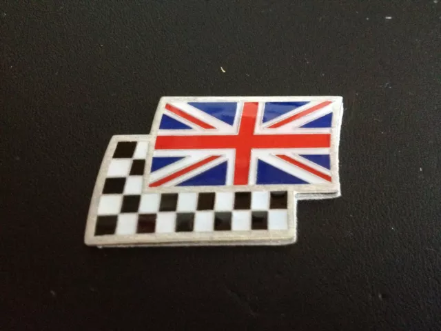 Union Jack and chequered flag car badge MG ZR TF MGF ZS ZT ZTT