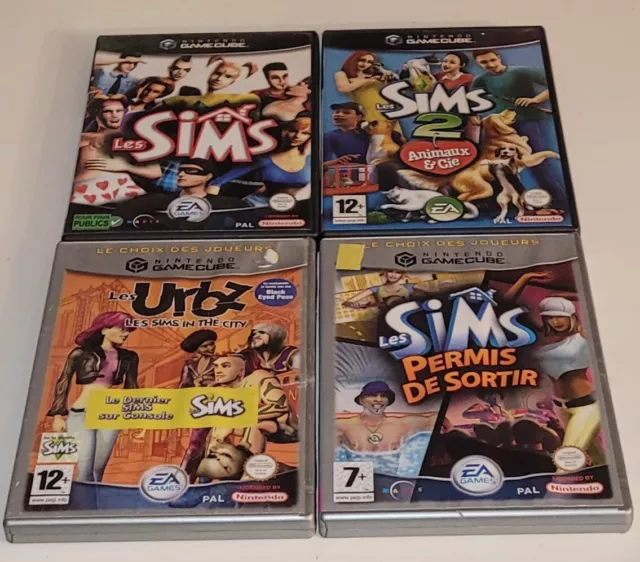 Nintendo Gamecube - Lot Les Sims + Les Urbz - Bon État