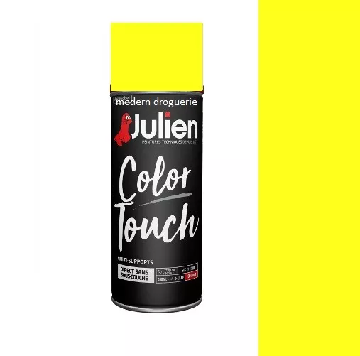 Bombe Peinture Jaune Signal Brillant Ral 1003 Aerosol 400Ml Julien Tous Supports