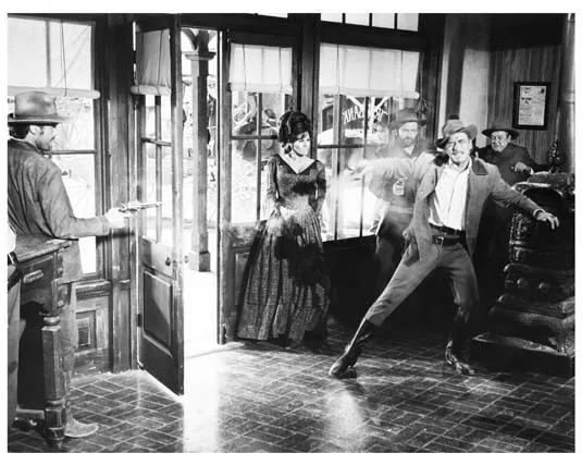 BANDOLERO shoot out still DEAN MARTIN & RAQUEL WELCH - (g354)