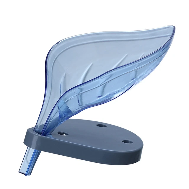 Soap Plate Non Slip Keep Clean Leaf Shape Soap Tray with Suction Cups Leaf Shape