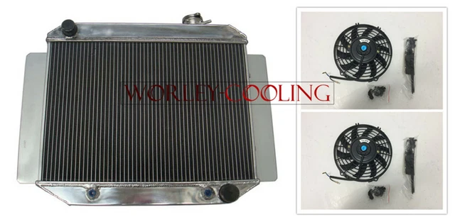 ALUMINIUM RADIATOR+9 INCH fans FOR Holden Kingwood HG HT HK HQ HJ HX V8 ...