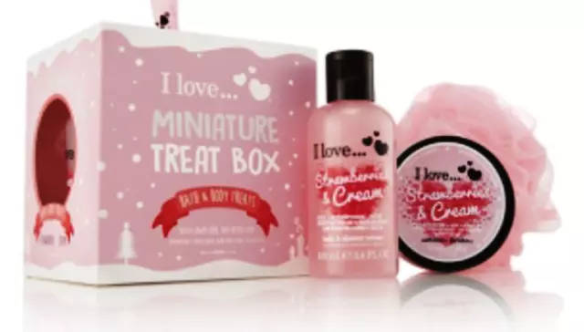 I love | Bath & Body | Miniature Treat Box | Strawberries & Cream OVP neu