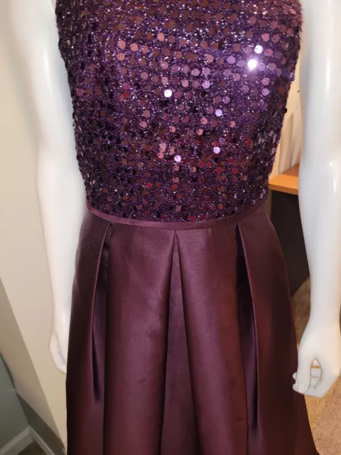 Carmen Marc Valvo Infusion Purple Gown Dress Prom Party Formal Sequin 4 2