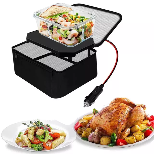 12V Food Warmers Electric Microwave Portable Lunch Box Insulated Heater for Car