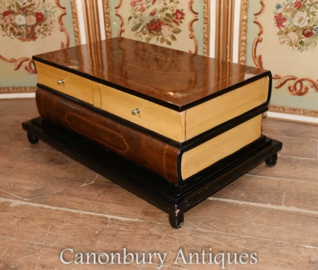 Art Deco Coffee Table Walnut Inlay Cocktail Tables