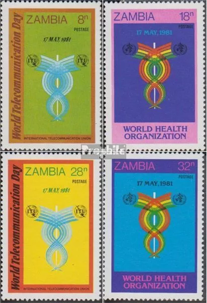 Sambia 245-248 (complète edition) neuf avec gomme originale 1981 weltfernmeldeta