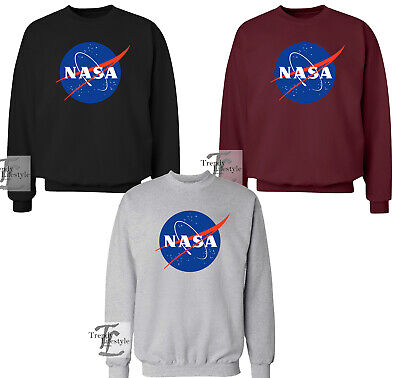 Nasa World Space  Logo Astronaut Print  Trendy Geek  Mens Unisex  Sweat Shirt