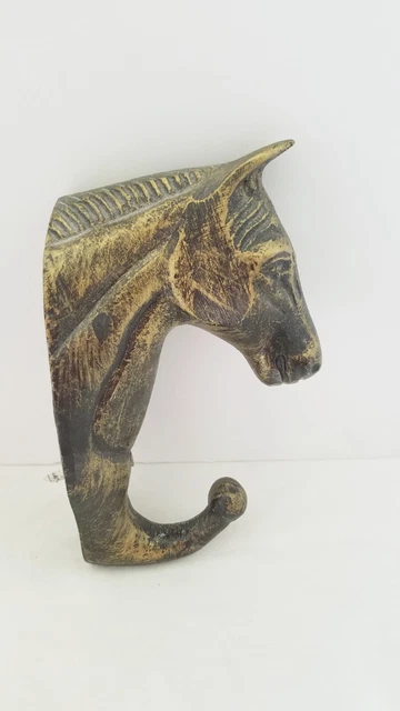 Vintage Cast Aluminum Horse Head Coat / Key Hook
