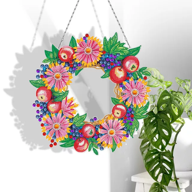 DIY Diamond Painting Double-sided Hanging Flower Wreath Kit (YH201) 2