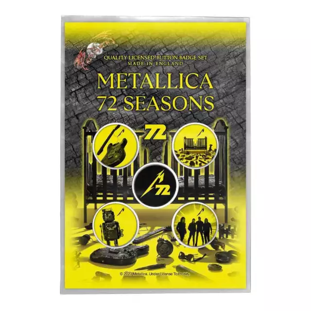 Metallica Badge Pack 72 Seasons Logo new Official 5 x Pin Button